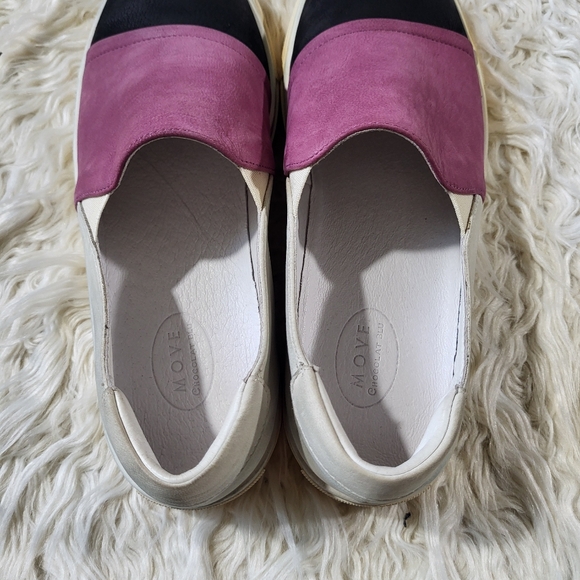 Chocolat Blu Noor Leather Purple Black Sneakers Size EU 38 / US 7.5 - Picture 5 of 9